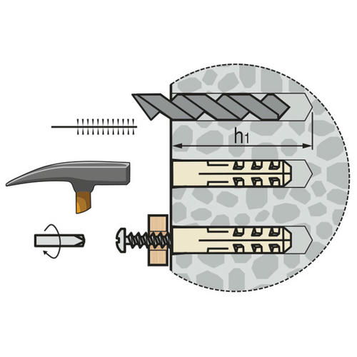 Дюбель распорный нейлоновый PND 8x65мм 20шт — изображение 2