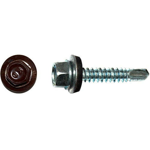 Саморез кровельный Креп-Комп ск55258017к 5,5х25 мм Ral 8017 темно-коричневый 3000 штук