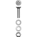 ЗУБР M5 x 30 мм, 14 шт., потайная головка, винт DIN 965 в комплекте с гайкой, шайбой, шайбой пружинной