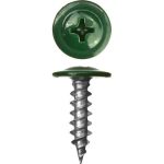 ЗУБР 25 х 4.2 мм, 400 шт., ПШМ саморезы с прессшайбой для листового металла RAL-6005 зеленый насыщенный Мастер