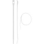 ЗУБР 150х3.6, 50 шт., хомуты нейлоновые белые, с плоским замком КОБРА Профессионал