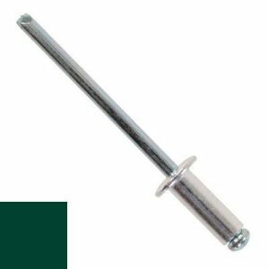 Заклепка DIN 7337 вытяжная стандартный бортик, AL (mg 2.5%)/ST, RAL 6005 M4х10