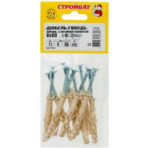 Дюбель-гвоздь нейлон пот.манж. 8х 60 (12 шт)