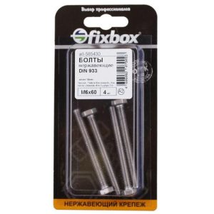 Болт нерж. DIN 933 М 6x60 4 шт