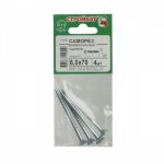 Саморезы универсальные оцинкованные ШУц 6,0х70мм, потайная голова, 4шт