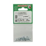 Саморезы универсальные оцинкованные ШУц 2,5х10мм, потайная голова, 25шт