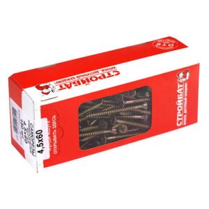 Саморезы универсальные желтые ШУж 4,5х60мм, потайная голова, 150шт