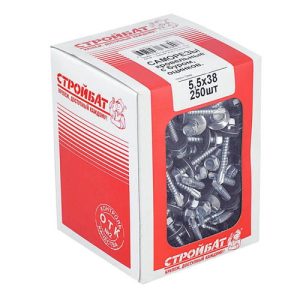 Саморезы кровельные оц.с буром 5,5х38 (250 шт)