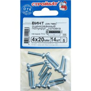 Винт оцинк.пкр. DIN 7985 М 4х20 (14шт)
