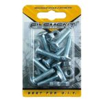 Болт мебельн.с усом DIN 607 6x30 с гайкой (белый цинк 10 шт)