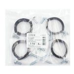 Хомут с крепл. на шуруп 1,1/4" (40-45 мм) (белый цинк 4 шт)