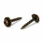 Саморез ART 9066 А2 для подоконников с подкладной шайбой из полиамида, крупная резьба, звездообразный шлиц, коричневый 3,9х32