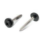 Саморез ART 9066 А2 для подоконников с подкладной шайбой из полиамида, мелкая резьба, крестообразный шлиц PZ, RAL 7016 3,9х32