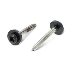 Саморез ART 9066 А2 для подоконников с подкладной шайбой из полиамида, мелкая резьба, крестообразный шлиц PZ, RAL 7016 3,9х32