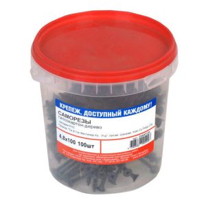 Саморезы гипсокартон-дерево ШСГД 4,8х100мм, фосфатированные 100шт