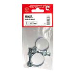 Хомут шарнирный 32- 35мм (белый цинк 2 шт)