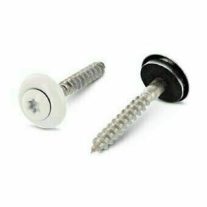 Шуруп ART 9087 А2 c полупотайной головкой и EPDM-шайбой, звездообразный шлиц TX 4,5х80 TX20 RAL 9010