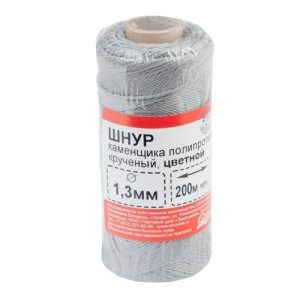 Шнур каменщика полипр.круч. 1,3 мм (цветной 200 м)