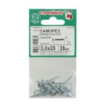 Саморезы универсальные оцинкованные ШУц 3,0х25мм, потайная голова, 28шт