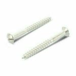 Шуруп DIN 95 А4 по дереву с полупотайной головкой, прямой шлиц 7х75