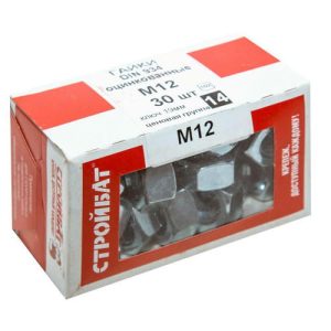 Гайка шестигранная DIN 934 М12, 30шт, цинк