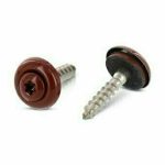 Шуруп ART 9087 А2 c полупотайной головкой и EPDM-шайбой, звездообразный шлиц TX 4,5х80 TX20 RAL 3009