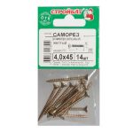 Саморезы универсальные желтые ШУж 4,0х45мм, потайная голова, 14шт