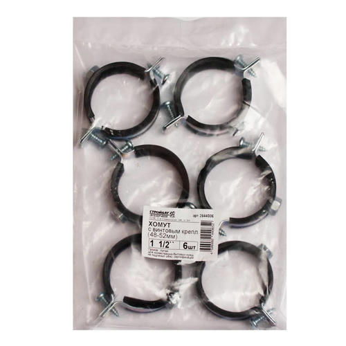 Хомут с винт.крепл. 1,1/2" (48-52 мм) (6 шт)
