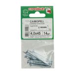 Саморезы универсальные оцинкованные ШУц 4,0х45мм, потайная голова, 14шт