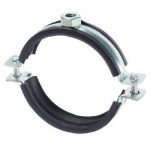 Трубный металлический хомут с резиновым профилем и гайкой 1 1/4"(39-46) М8