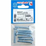 Винт оцинк.пот. DIN 965 М 6х40 (8шт)