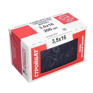 Саморезы гипсокартон-дерево ШСГД 3,5х16мм, фосфатированные 200шт