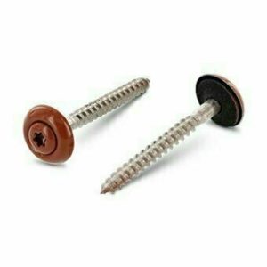 Шуруп ART 9087 А2 c полупотайной головкой и EPDM-шайбой, звездообразный шлиц TX 4,5х80 TX20 RAL 8004