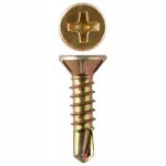 Саморезы для монт.окон желт.цинк с буром 3,9х13 (12 шт)