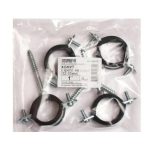 Хомут с крепл. на шуруп 1" (32-35 мм) (белый цинк 4 шт)