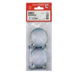 Хомут шарнирный 52- 55мм (белый цинк 2 шт)