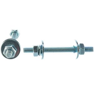 Штанга усил. DIN 976 М10х100 2 шт компл. DIN934, DIN127, DIN9021 (белый цинк 2 шт)