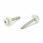 Саморез ART 9066 А2 для подоконников с подкладной шайбой из полиамида, крупная резьба, звездообразный шлиц, RAL 9003 3,9х25