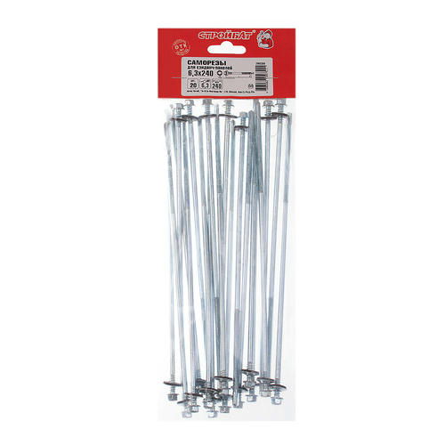 Саморезы для сэндвич-панелей 6,3х240, 20шт, цинк — изображение 2