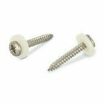 Саморез ART 9066 А2 для подоконников с подкладной шайбой из полиамида, мелкая резьба, крестообразный шлиц PZ 3,9х16