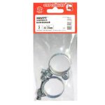 Хомут шарнирный 36- 39мм (белый цинк 2 шт)