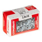 Саморезы для монт.окон оцинк.с буром 3,9х16 (300 шт)