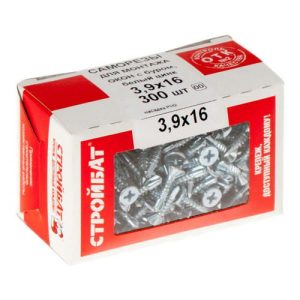 Саморезы для монт.окон оцинк.с буром 3,9х16 (300 шт)