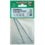 Саморезы универсальные оцинкованные ШУц 6,0х120мм, потайная голова, 2шт