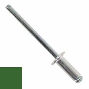 Заклепка DIN 7337 вытяжная стандартный бортик, AL (mg 2.5%)/ST, RAL 6002 M4х10