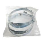 Хомут шарнирный 80- 85мм (белый цинк )