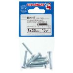 Винт оцинк.пкр. DIN 7985 М 5х30 (10шт)