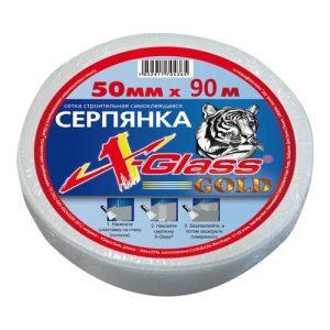 Сетка X-Glass строительная самоклеящаяся 50 мм 90 м