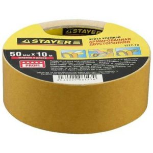 Лента клейкая двухсторонняя Stayer Profi 1217-10 50 мм 10м