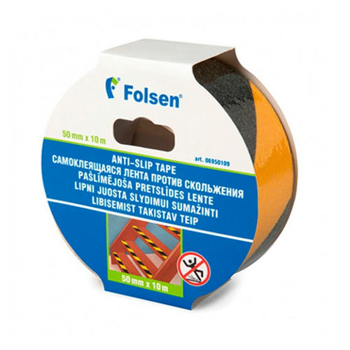 Лента противоскользящая FOLSEN черно-желтый 50 мм 10 м